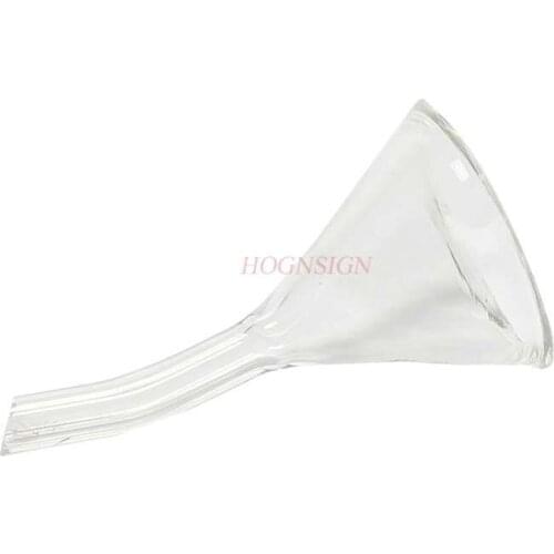 Curved neck funnel caliber 30mm laboratory glass triangle funnel standard mouth elbow small funnel triangle glass funnel
