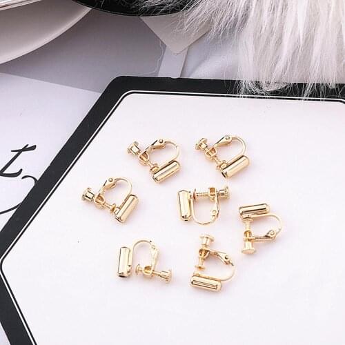 Ear Clip Converter No Ear Hole Screw Ear Clip DIY Handmade Clip on Earring Turn Any Studs Into A Clip-On Earrings Findings