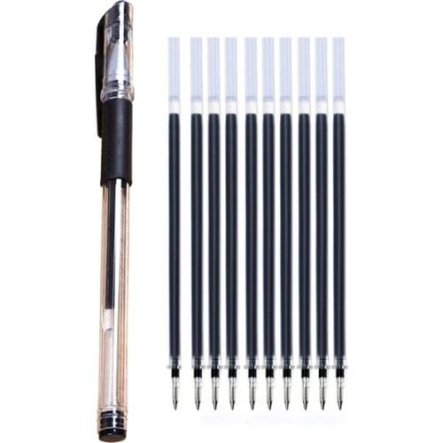 1pc Gel Pen Black Blue Red ink Ballpoint Pen Bullet Tip 0.5mm Writing Signature Pen for Student