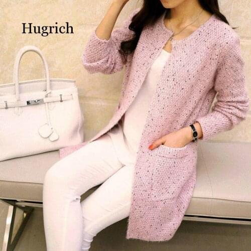 Autumn Winter Women Casual Long Sleeve Knitted Cardigans 2020 New Crochet Ladies Sweaters Fashion Tricotado Cardigan