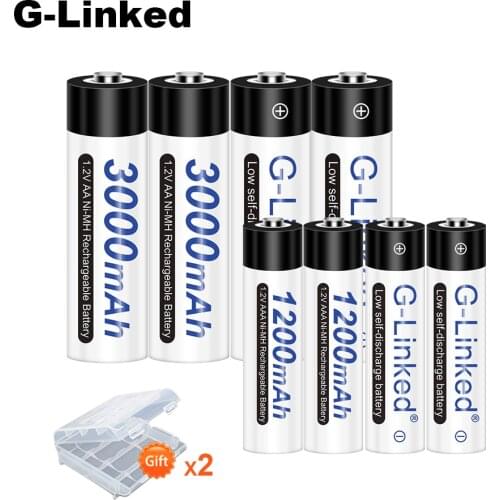 1.2V AA Rechargeable Batteries 2a ni mh battery 3000ma+AAA Battery 1.2v NI-MH AAA Rechargeable Battery 1200mah for Camera Toy