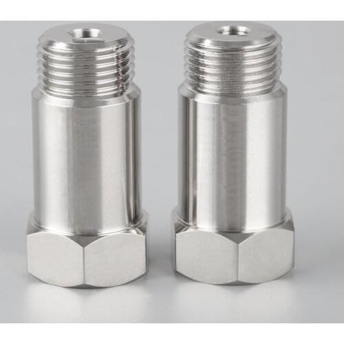 2Pcs Oxygen Sensor Lambda O2 45mm M18x1.5 Extension Extender Spacer Adapter Exhaust Steel and Zinced Oxygen Sensor Spacer