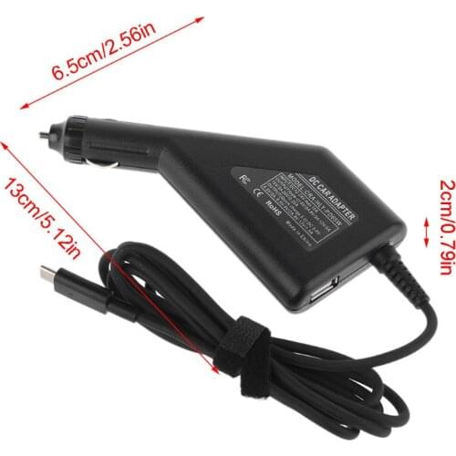 QC3.0 USB Type-C 45W 65W PD Car Charger Adapter for Laptop Cellphone Tablet PC