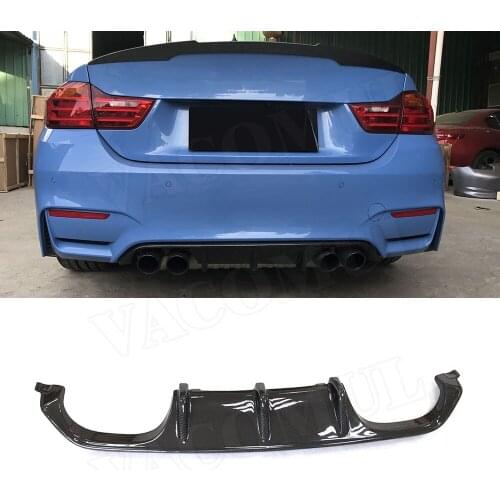 For M3 M4 Carbon Fiber FRP Car Rear Bumper Lip Spoiler Diffuser for BMW 3 4 Serises F80 M3 F82 F83 M4 2014-2017 Bumper Guard