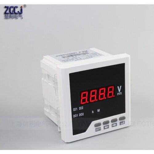 Digital DC voltmeter with 4-20mA input range DC 0-150V voltage panel meter with one way analog signal transmit iintput