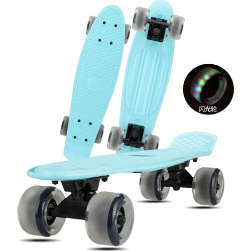 57*15*13cm Child Skateboard Fish Board Mini Cruiser Single Rock Skateboard Scooter Longboard Skate Board Retro Penny Board Child
