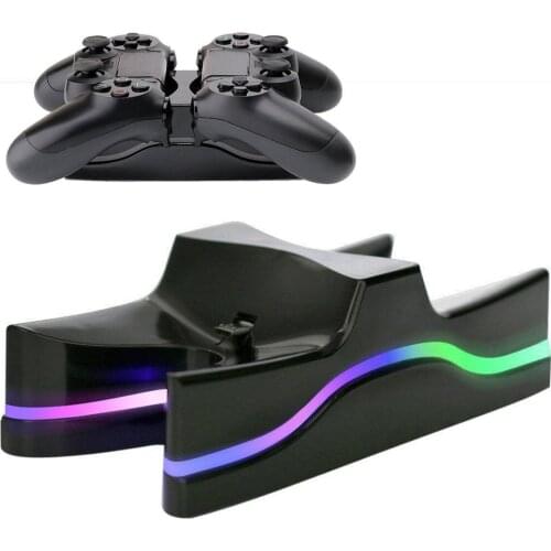 Controller Charger Dock LED Dual USB PS4 Charging Stand Station Cradle for Sony Playstation 4 PS4 / PS4 Pro /PS4 Slim Controller