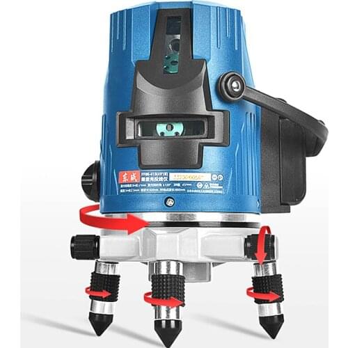Dongcheng Green Laser Level 2 Lines Vertical and Horizontal Indoor Outdoor 3D Measuring Instrument FF06-11S