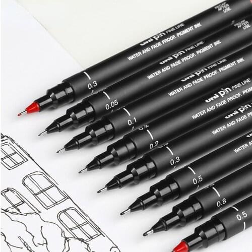 Uni Mitsubishi Pin-200 Design Drawing Water Pen Sketch Stroke Brush Stroke Line Animation Highlight Pen Design Hook Pen Set