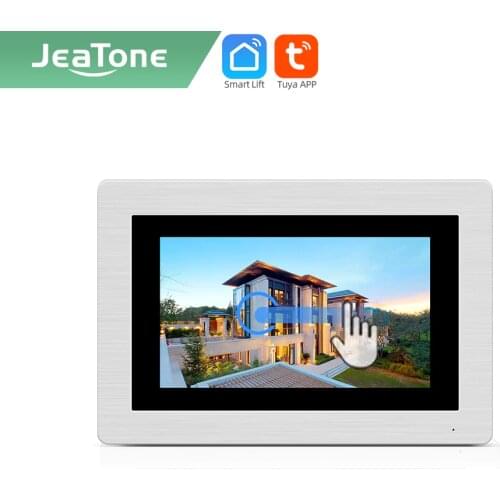Jeatone Tuya smart 7 inch WIFI indoor Monitor Screen Video intercom for home Security system doorbell entryphone multi-languages