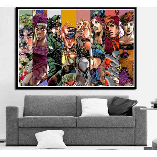 JoJo s Bizarre Adventure Action Japan Anime Kid Comic Paintings Poster And Prints Art Wall Pictures Home Decor quadro cuadros