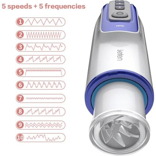 Leten Piston Retractable heatable Blowjob Massager famous AV voice interactive automatic thrusting male masturbation device