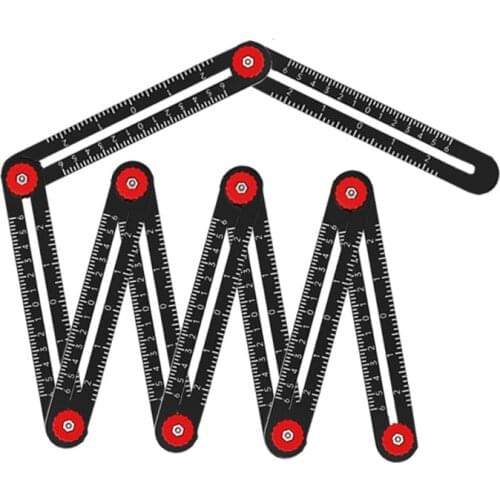 Multi Angle Measuring Ruler Aluminum Alloy Ultimate Marking Template Tool Layout Angle Finder Woodworking Flooring