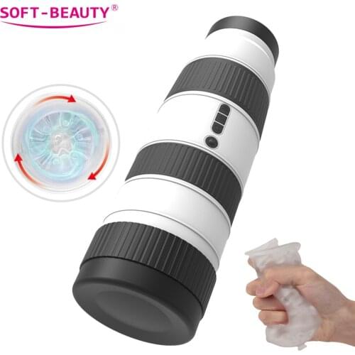 Male Masturbator Cup Fully Automatic Aircraft Cup Realistic Vagina Oral Penis Sucking Licking Sex Toys for Men Adult Product