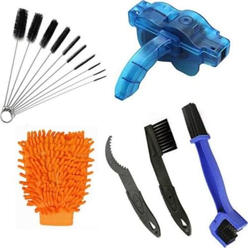 Bike Cleaning Kit Bicycle Cycling Chain Cleaner Scrubber Brushes Mountain Bike Wash Tool Set Bicycle Repair Tools Accessories
