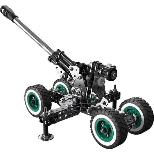 510Pcs 155mm M777 Type Howitzer Assembly Kit DIY Metal Puzzle Model Building Kits Adults Kids Jigsaw Toys Educational Models