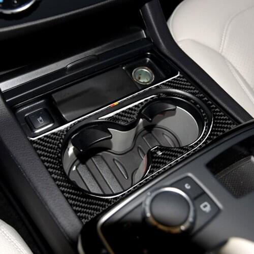 LHD Water Cup Holder Frame Cover Trim Sticker for Mercedes Benz GLE 2015-2017 GLS 2016-2018 ML GL 2013-2015 Car Accessories