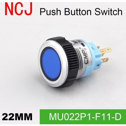 NCJ 22mm PC Push Button Switch IP67 Maintained Alternate & Momentary push button switch with LED lamp 5A