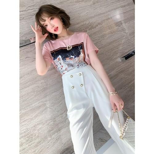 Top Quality Printed stitched short sleeve casual crew neck new summer T-shirt