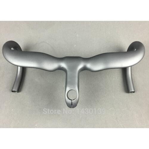 Newest road bike T800 matt UD full carbon fibre bicycle handlebar and stem integratived 400-440*80-120mm parts Free ship