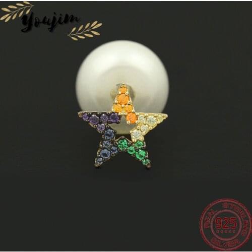 New Fashion Women Five-pointed Star Zircon Stud Earrings Luxury Monaco Exquisite Jewelry Gifts