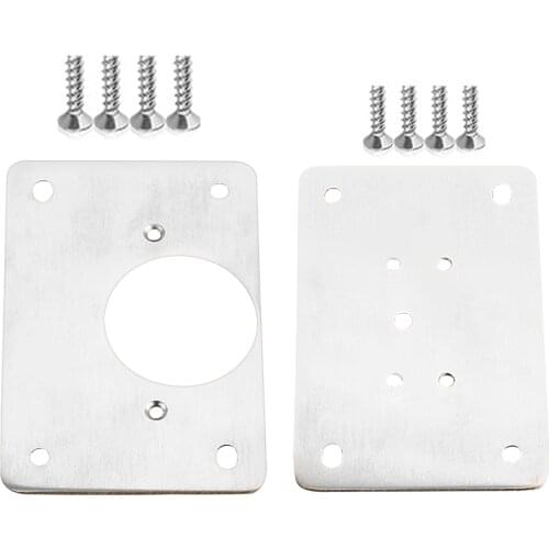 Hinge Repair Plate with Mounting Screws Cabinet Cupboard Furniture Drawer Window Stainless Steel Plate Repair Hardware Accessory