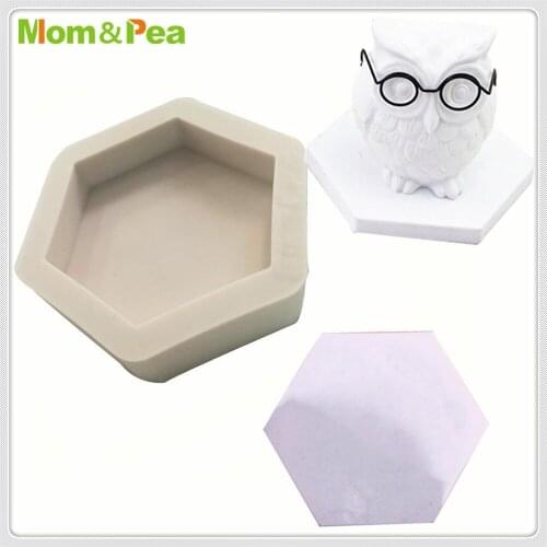 Mom&Pea MPA1922 Hexagon Stand Silicone Mold Cake Decoration Fondant Cake 3D Mold Food Grade