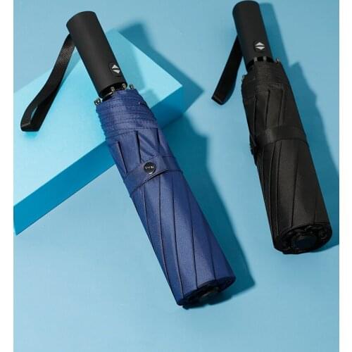 Folding Umbrella Men Fully Automatic Open Close Men and Women Windproof Umbrella Folding Couple Large Christmas Rain Gear A6A