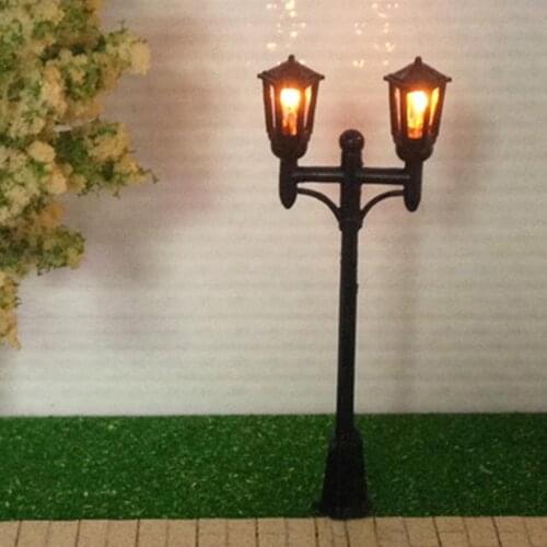 10Pcs Street Light LED Lighting Lamp Railway Sand Table Building Scenery Decor Children Pretend Play Educational Toys Kids Gifts