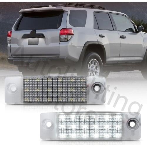 2Pc LED License Number Plate Light For Toyota 4Runner 1996-2018 Sequoia 2001-2016 Land Cruiser Prado Lexus GX470 Caldina Carina