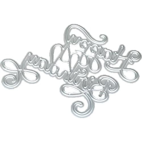 Carbon Steel Cartoon Happy Birthday Cutting Die Embossing Stencil Template Mold DIY Paper Art Craft Scrapbook Bookmark Card Dec