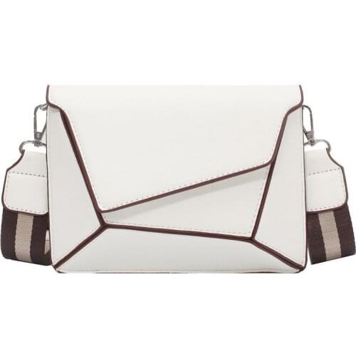 Vintage Fashion PU Leather Women Bag Shoulder Crossbody Bags Wide Strap 2021 NEW Womens Handbags Purses