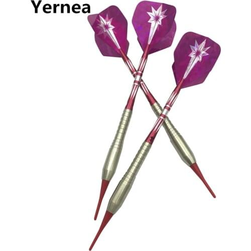 Yernea High-quality 3Pcs/set 19g Electronic Darts Profession Soft Tip Dart Match darts Copper body Aluminum Alloy shaft