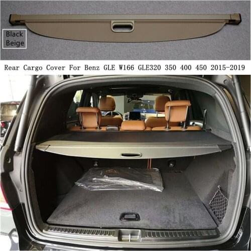 Rear Cargo Cover For Benz GLE W166 GLE320 350 400 450 2015-2019 Privacy Trunk Screen Security Shield Shade Auto Accessories