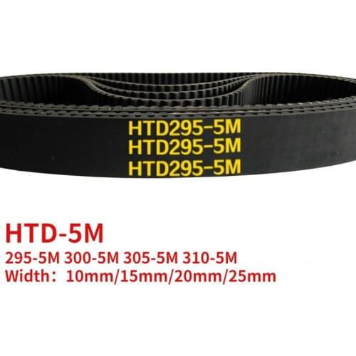 Arc HTD 5M Timing belt C=295/300/305/310 width10/15/20/25mm Teeth 59 60 61 62 HTD5M synchronous Belt 295-5M 300-5M 305-5M 310-5