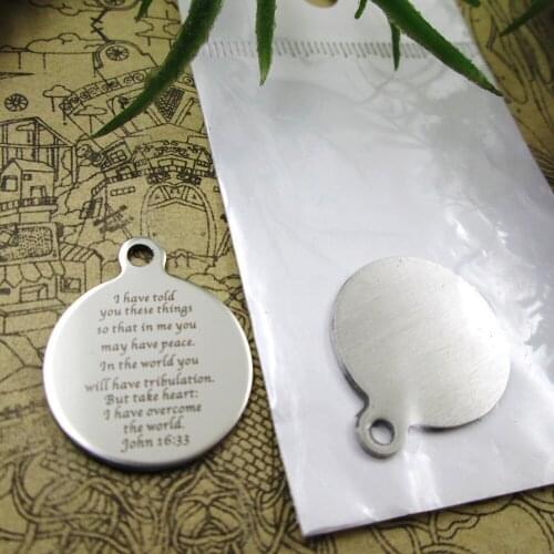 20pcs--"i have told you these things..."stainless steel charms 5 styles for choosing DIY Charms for necklace bracelets