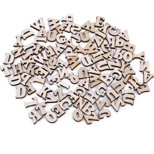 100Pcs/Pack 26 English Alphabet Educational Toys Childrens Toys Diy Language Learning Printing Wood Chips