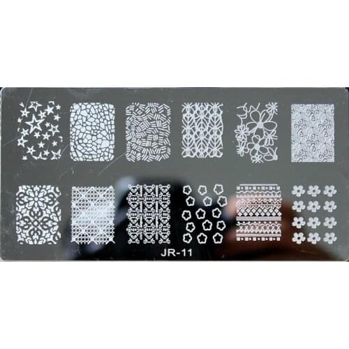 ##11- 6*12CM Nail Art Image Printing Beauty Designs stars flowers Nails Stamping Plates Nail Art Polish Templates -geometry 11