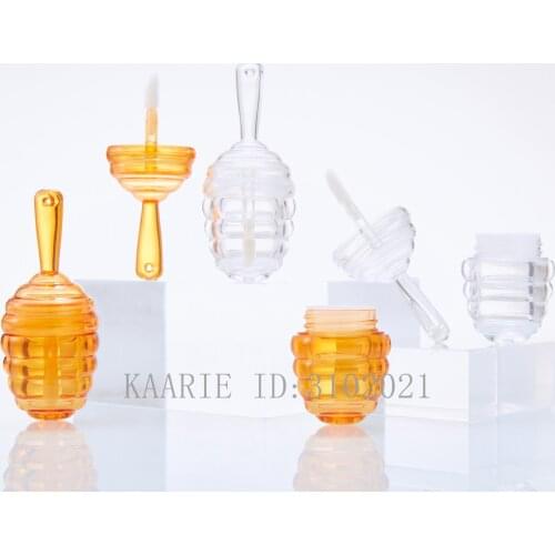 9ML Lipgloss Bottle Honey Lip Gloss Tube Clear Amber Plastic DIY Lip Gloss Containers Bottle Mini Empty Cosmetic Container Tool