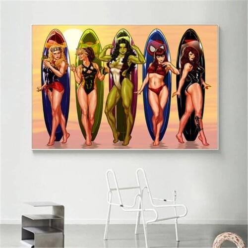 DIY 5D Diamond Painting Marvel Superhero Captain America Beauty Sexy Cross Stitch Kit Full Square Embroidery Mosaic Art Picture