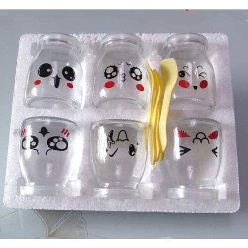 100ml Pudding Bottle Glass Yogurt Cup 150ml Big Mouth with Lid 200ml Honey Bottle Jelly Birds Nest Bottle Wholesale