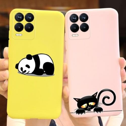 For Realme 8 Pro Case 6.4" Cartoon TPU Silicone Bumper Cover For OPPO Realme 8 Cases Matte Thin Coque Housing Realme8 pro Fundas