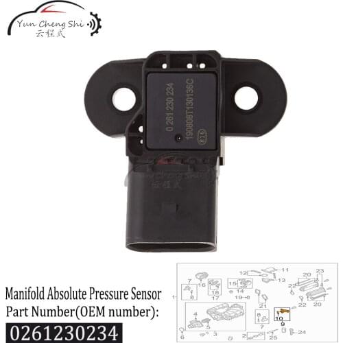 Manifold Absolute Pressure Sensor 0261230234 Fits For Audi Porsche Volskwagen