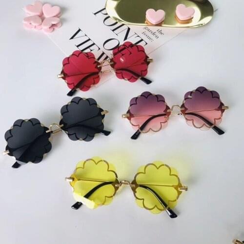 New childrens flower rimless Sunglasses