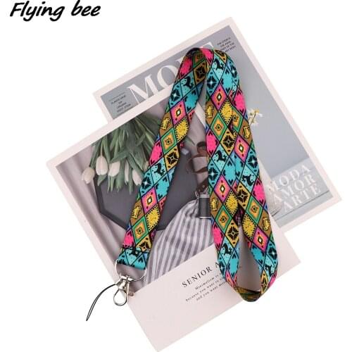 Flyingbee Bohemian Style Personality Lanyards ID Badge Holder ID Card Pass Mobile Phone Straps Badge Key Holder Keychain X1932