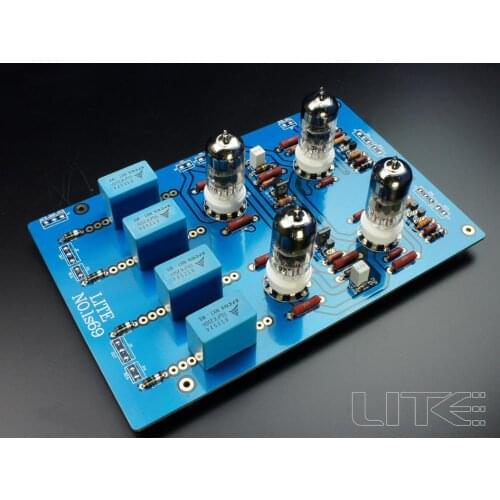 Finished LITE LS69 Balanced TUBE Preamplifier board ECC88*4(without 6922 tubes