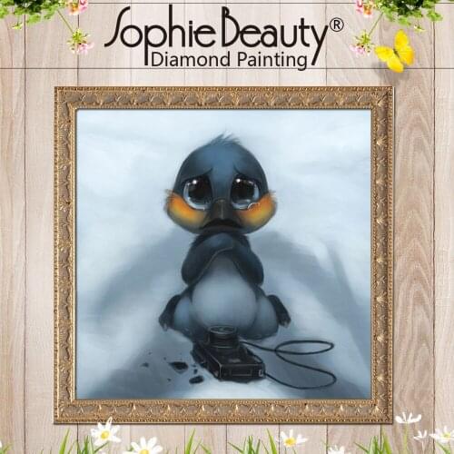 Sophie Beauty DIY Diamond Painting Cross Stitch Crystal 3D Icon Beaded Embroidery Gray Duck Mosaic Square Drill Decor House Art