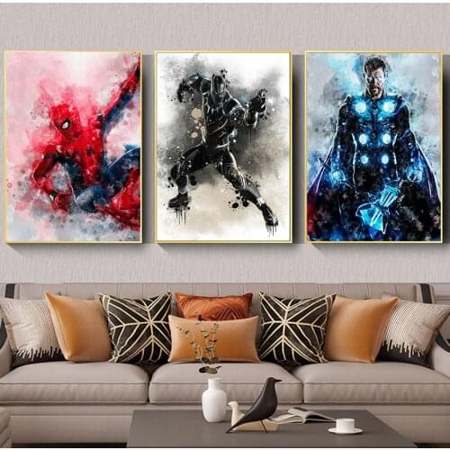 Marvel Canvas Painting Avengers Superhero Anime Posters and Print Wall Art Home Decoration Pictures for Living Room Decor
