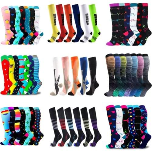 Dropship Compression Stockings Soccer Stockings Atheletic Nurses Unisex Sports Socks Men Women For Edema Diabetes Varicose Veins