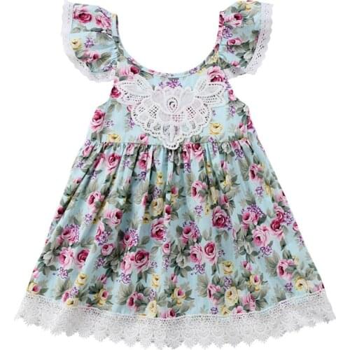 2019 New Flower Lace Dress Princess Kids Baby Girls Sleeveless Dress Floral Tulle Party Wedding Dress Children Summer Sundress